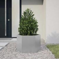 Plantenbak zeshoek 69x60x45 cm gegalvaniseerd staal