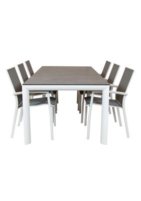 Qopps Cibba tuintafel met Waldi stapelbare tuinstoel