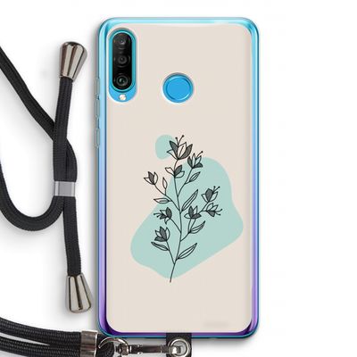 Violets are blue: Huawei P30 Lite Transparant Hoesje met koord