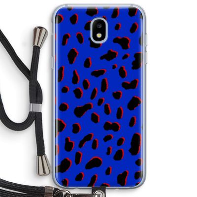 Blue Leopard: Samsung Galaxy J5 (2017) Transparant Hoesje met koord