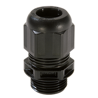 Wartel zwart M20 x 1,5 tap 10mm Ø7.5 - 14mm polyamide IP68 Wiska