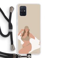 One of a kind: Samsung Galaxy A71 Transparant Hoesje met koord