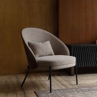 Dutchbone Fauteuil Rodin Essenhout en stof - Beige