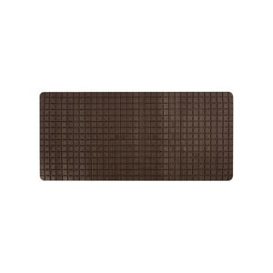 MSV Douche/bad anti-slip mat badkamer - rubber - bruin - 76 x 36 cm - Badmatjes