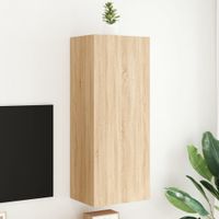 Tv-wandmeubel 40,5x30x102 cm bewerkt hout sonoma eikenkleurig - thumbnail