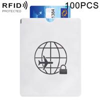 100 PCS Aluminum Foil Anti Theft RFID Blocking Sleeve Passport Passbook Protector Size: 13.5*10.5cm