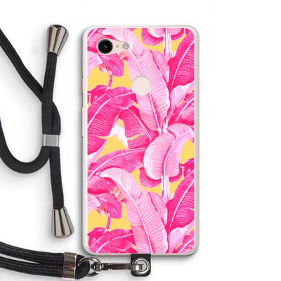 Pink Banana: Pixel 3 XL Transparant Hoesje met koord
