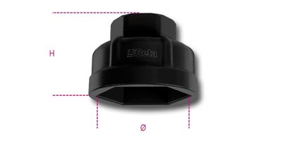 Beta Zeskant dopsleutels voor oliefilterhouders 1493AL/CF 24 - 014930424
