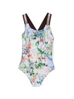 Molo maillot de bain Neve à fleurs - Bleu - thumbnail