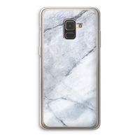 Witte marmer: Samsung Galaxy A8 (2018) Transparant Hoesje