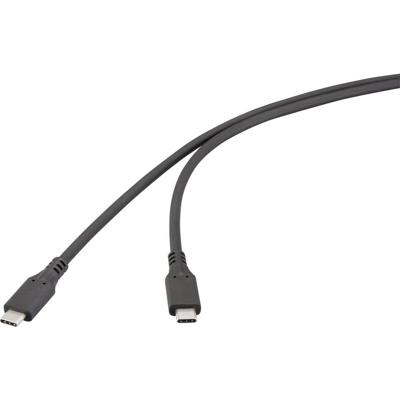 Renkforce USB-kabel USB 4.0 USB-C stekker 1.00 m Zwart RF-6830438