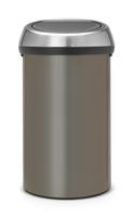 Brabantia Touch Bin afvalemmer 60 liter - Platinum / Matt Steel Fingerprint Proof