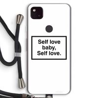 Self love: Pixel 4a 5G Transparant Hoesje met koord