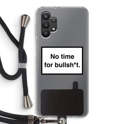 No time: Samsung Galaxy A32 5G Transparant Hoesje met koord