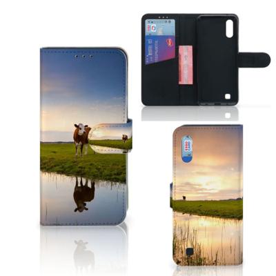 Samsung Galaxy M10 | Telefoonhoesje | Met pasjeshouder | Koe