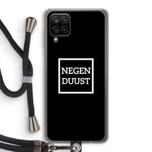 Negenduust black: Samsung Galaxy A12 Transparant Hoesje met koord