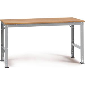 Manuflex AU4135.9006 Werk achtergrond tafel universele standaard met multiplex plaat, bxdxh = 2000 x 1200 x 760-870 mm Aluminium-zilver