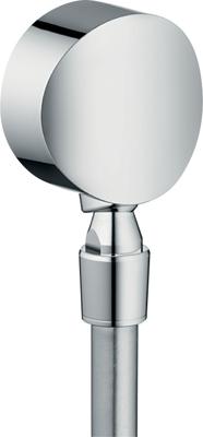 Hansgrohe FixFit muuraansluitbocht S met terugslagklep en kogelgewricht, chroom