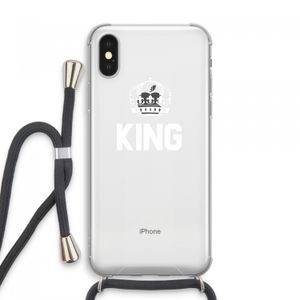King zwart: iPhone XS Max Transparant Hoesje met koord