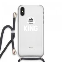 King zwart: iPhone XS Max Transparant Hoesje met koord