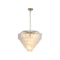 Searchlight WandlampFeather goud met wit glas - 48970-6SB