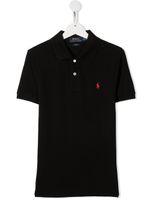 POLO RALPH LAUREN KIDS polo à logo brodé - Noir