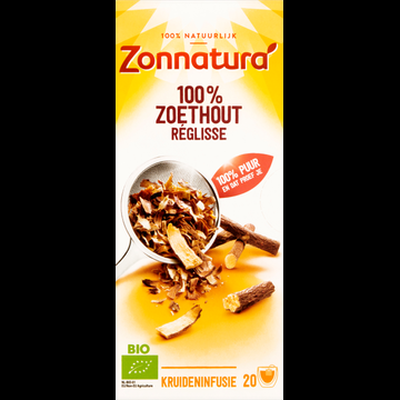 Zonnatura Bio 100% Zoethout Kruideninfusie 20 Zakjes 35 g bij Jumbo