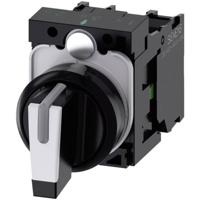 Siemens 3SU11002BM601NA0 3SU1100-2BM60-1NA0 Knevelschakelaar Kunststof frontring Zwart, Wit 2 x 45 ° 1 stuk(s)