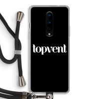 Topvent Zwart: OnePlus 8 Transparant Hoesje met koord