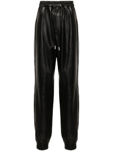 Off-White pantalon de jogging en cuir - Noir