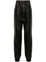 Off-White pantalon de jogging en cuir - Noir