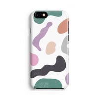 Memphis Shapes: Volledig geprint iPhone SE 2020 Hoesje