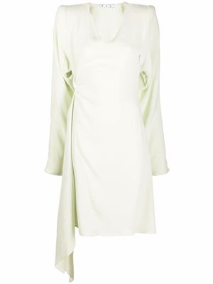 Off-White robe à découpes - Vert