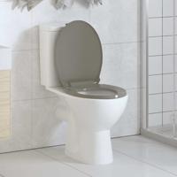 VidaXL Toiletbril soft-close en quick-release ovaal grijs