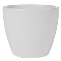 Plantenpot/bloempot in een strakke Scandinavische look wit Dia 18 cm en Hoogte 16 cm