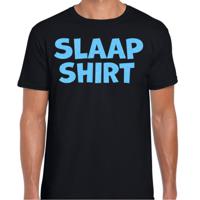 Verkleed T-shirt voor heren - slaap shirt - pyjama party - zwart - glitter blauw - themafeest