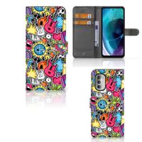 Motorola Moto G51 5G | Wallet Case | met Pasjes | Punk Rock