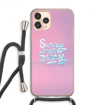 Sorry not sorry: iPhone 11 Pro Max Transparant Hoesje met koord