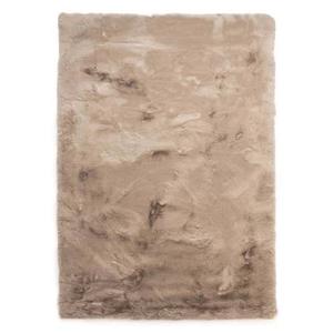 Tapeso Fluffy vloerkleed - Comfy Deluxe taupe - 70x140 cm