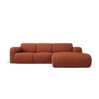 Windsor & Co Lola Hoekbank met Chaise Longue Rechts - Fluweel - Oranje