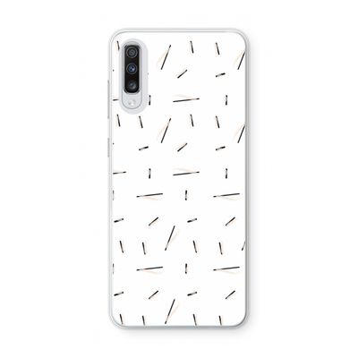 Hipster stripes: Samsung Galaxy A70 Transparant Hoesje