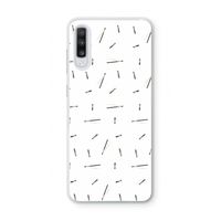 Hipster stripes: Samsung Galaxy A70 Transparant Hoesje