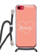 Friends heart: iPhone SE 2020 Transparant Hoesje met koord