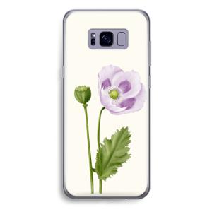 Purple poppy: Samsung Galaxy S8 Plus Transparant Hoesje