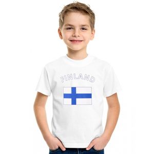 Wit kinder t-shirt Finland XL (158-164)  -