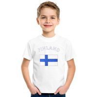 Wit kinder t-shirt Finland XL (158-164)  - - thumbnail