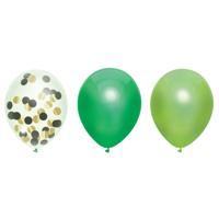 Haza Verjaardag ballonnen - 6x - groen kleurenmix - 30 cm - feestversiering
