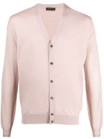 Prada cardigan en laine à boutonnière - Rose