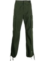 Off-White pantalon droit à poches cargo - Vert