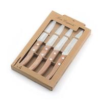 Lou Laguiole Forest Steakmessen 4 Stuks Hout/RVS Lou Laguiole Forest Steakmessen 4 Stuks Hout/RVS